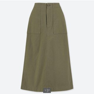 ユニクロ(UNIQLO)のユニクロ  UNIQLO ベイカースカート丈標準74～78cm Sサイズ(ロングスカート)