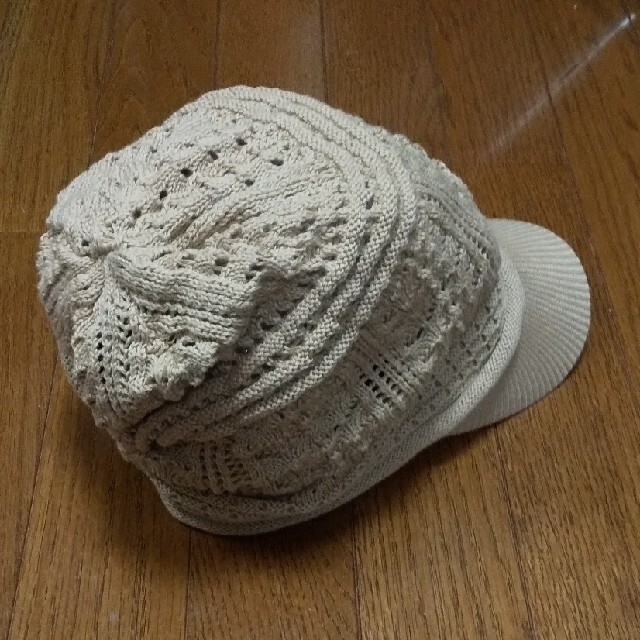 ニット帽 春 ニット帽子 ニットキャスケット (ベージュ) レディースの帽子(ニット帽/ビーニー)の商品写真