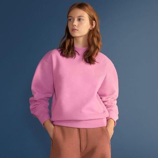 ユニクロ(UNIQLO)のユニクロユー　スウェット　パープル（ピンク）(トレーナー/スウェット)