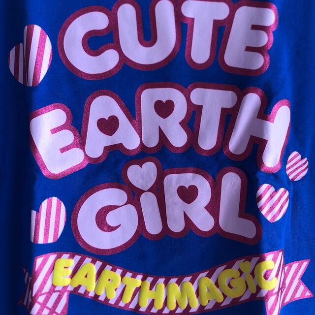 EARTHMAGIC(アースマジック)のアースマジック★青ロングTシャツ150 未使用 キッズ/ベビー/マタニティのキッズ服女の子用(90cm~)(Tシャツ/カットソー)の商品写真