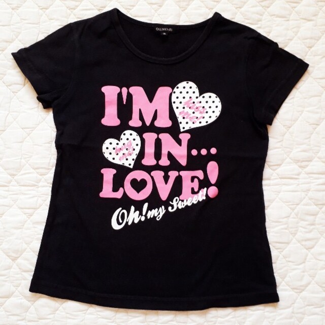 OLLINKARI(オリンカリ)のキッズ　Tシャツ　130　黒 キッズ/ベビー/マタニティのキッズ服女の子用(90cm~)(Tシャツ/カットソー)の商品写真