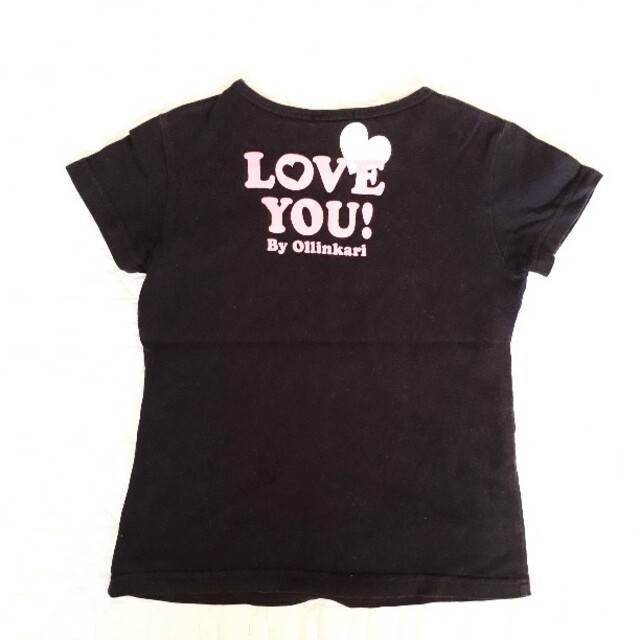 OLLINKARI(オリンカリ)のキッズ　Tシャツ　130　黒 キッズ/ベビー/マタニティのキッズ服女の子用(90cm~)(Tシャツ/カットソー)の商品写真