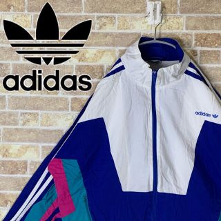 アディダス(adidas)の送料無料！！ アディダス 人気 刺繍ロゴ ゆるだぼ 90s ナイロン ブルゾン(ナイロンジャケット)