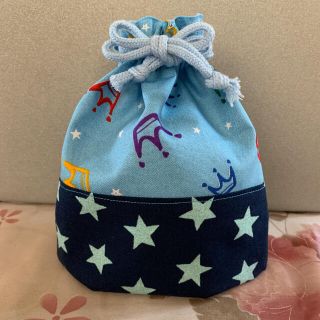 コップ袋　巾着袋　嵐カラー　ハンドメイド(その他)