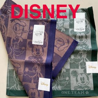 ディズニー(Disney)のDISNEY ディズニー ハンカチ 未使用 二枚 綿 ミッキー ドナルド(ハンカチ/ポケットチーフ)