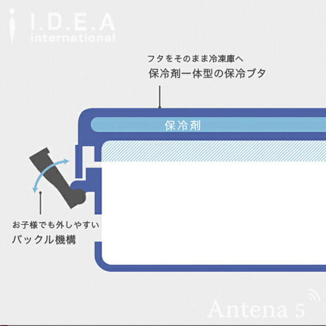 I.D.E.A international(イデアインターナショナル)のBRUNO ランチボックスM (+蓋のみ、もう一個) インテリア/住まい/日用品のキッチン/食器(弁当用品)の商品写真