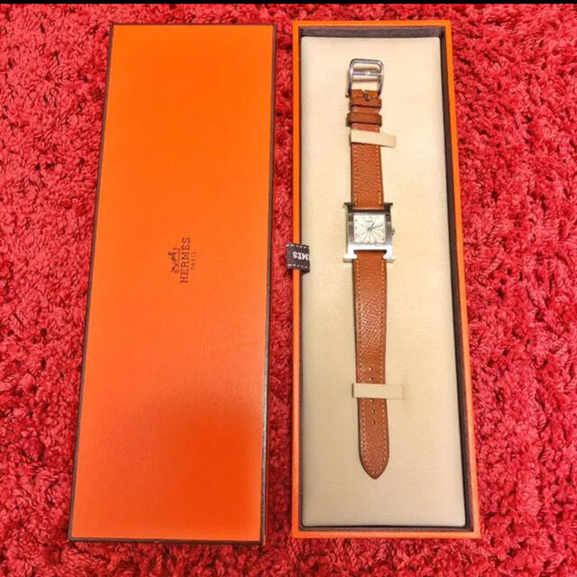 エルメス　HERMES レザーベルト　箱付き　Hマーク　ロゴ