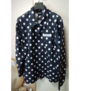 ナイキ(NIKE)の新品 NIKE JDI DOT COACH JACKET 2XL 黒×白 水玉柄(ナイロンジャケット)