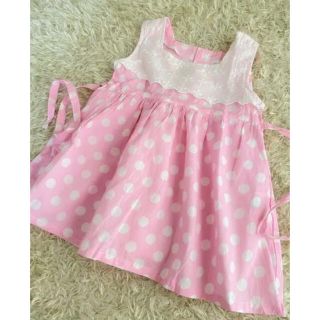 baby kids 新品　水玉ワンピース　女の子　80㎝(ワンピース)