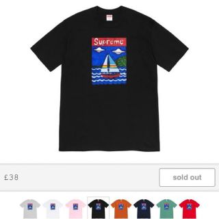 シュプリーム(Supreme)の20SS Supreme Sailboat Tee Mサイズ ブラック(Tシャツ/カットソー(半袖/袖なし))