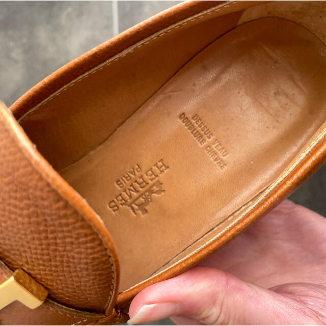 Hermes(エルメス)のエルメス ヒールローファー サイズ38 レディースの靴/シューズ(ローファー/革靴)の商品写真