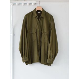 3 comoli 21ss ベタシャン cpo シャツ オリーブ