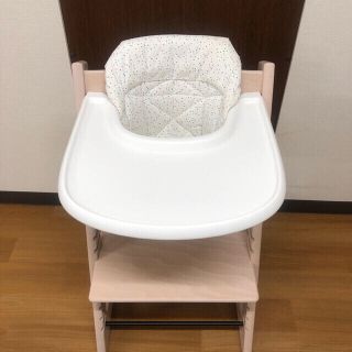 ストッケ(Stokke)のトリップトラップ　ベビーセット•トレイ•ベビークッションソフトスプリンクル(その他)