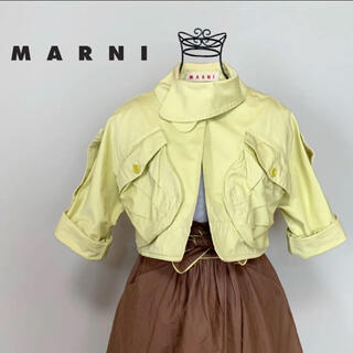 マルニ(Marni)の☆マルニ MARNI ラウンドカラー ボレロ ショート ジャケット イタリア製(テーラードジャケット)