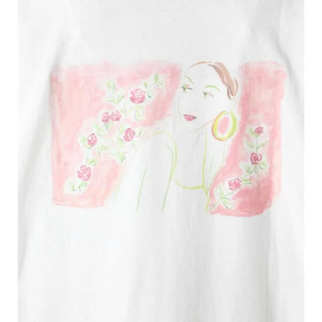 ROSE BUD(ローズバッド)の【新品／未使用／タグ付き】ROSE BUD手描きプリントロングスリーブTシャツ レディースのトップス(シャツ/ブラウス(長袖/七分))の商品写真