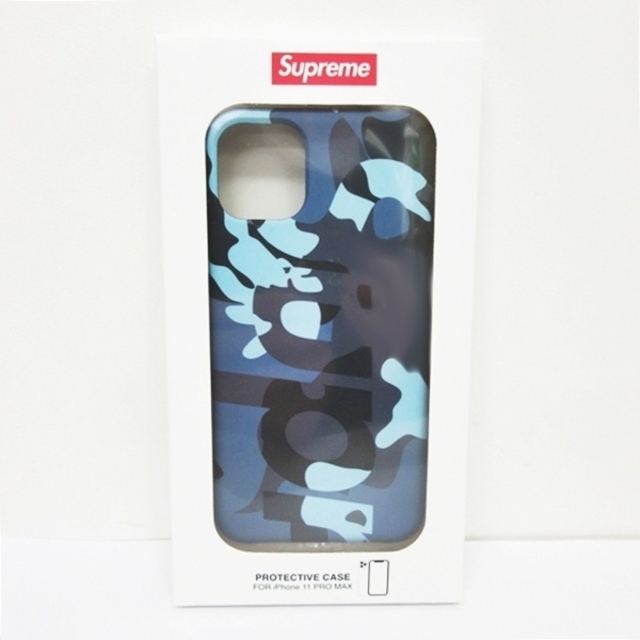 シュプリーム 20FW iPhone11 Pro Max Case 迷彩 青