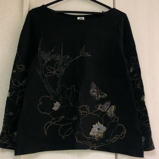 スカラー(ScoLar)のSCOLAR 長Ｔシャツ　ラメ花と蝶(Tシャツ(長袖/七分))