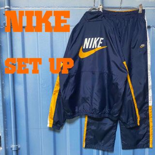 ナイキ(NIKE)のNIKE ナイロンジャケット パンツ セットアップ デカロゴ ゆるだぼ 古着(その他)