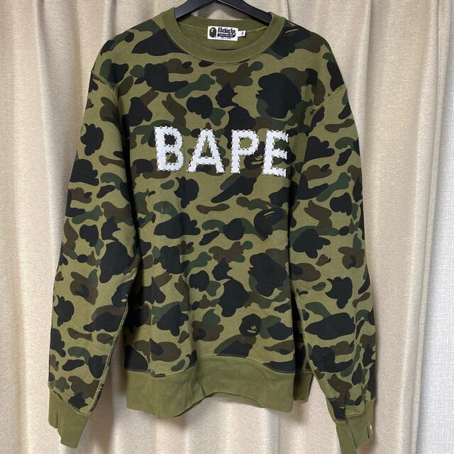 A BATHING APE(アベイシングエイプ)のA BATHING APE First Camo Crewneck 2XL メンズのトップス(スウェット)の商品写真