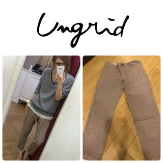 アングリッド(Ungrid)のungridクロップドチェックパンツ(クロップドパンツ)