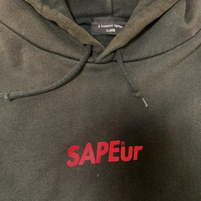 Supreme(シュプリーム)のSAPEur ドロンジョコラボ悪童天国フーディ　XL 古着　ステッカー付き メンズのトップス(パーカー)の商品写真