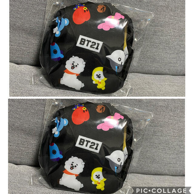 防弾少年団(BTS)(ボウダンショウネンダン)の【新品未開封】BT21 エコバッグ2個 レディースのバッグ(エコバッグ)の商品写真