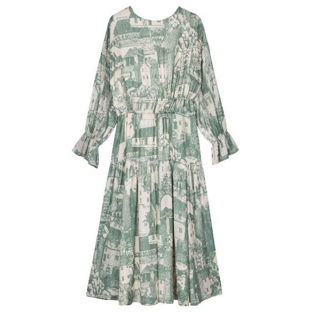 【AMERI 】TOWN VOLUME GATHER DRESS