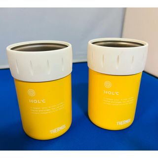 サーモス(THERMOS)の【須藤様専用】サーモス 保冷缶ホルダー 350ml缶用 イエロー 2個セット(タンブラー)