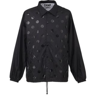 コムデギャルソン(COMME des GARCONS)の希少 CDG ドット COACH JACKET JKT コーチJKT 黒 L (ナイロンジャケット)