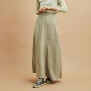 シンゾーン(Shinzone)のLINEN FLARED SKIRT(ロングスカート)