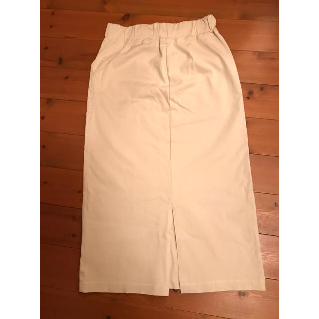 MUJI (無印良品)(ムジルシリョウヒン)の最終お値下げ　タイトロングスカート　オフホワイト　M ナチュラル レディースのスカート(ロングスカート)の商品写真