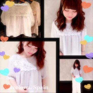 ミスティウーマン(mysty woman)の【今期】花柄パネルレースブラウス♡マジェスティックレゴン、ページボーイ、イング(シャツ/ブラウス(半袖/袖なし))