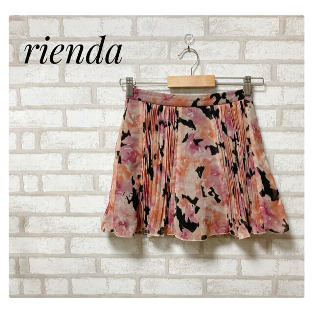 rienda(リエンダ)のrienda レディース ミニスカート M ピンク 花柄 レディースのスカート(ミニスカート)の商品写真