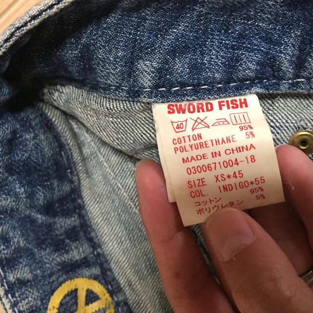 SWORD FISH(ソードフィッシュ)の美品ハートポケットデニムミニ レディースのスカート(ミニスカート)の商品写真