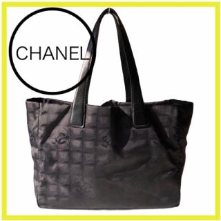 シャネル(CHANEL)のシャネル　バッグ　トート　ハンドバッグ　ニュートラベルライン　MM　黒　A4(トートバッグ)