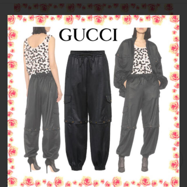 GUCCI】80年代風 2way サテンジャージーパンツ 定価250000 riskbricks.com