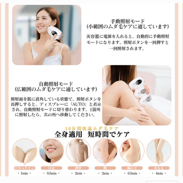 【新品未使用】sarlisi IPL光脱毛器 コスメ/美容のボディケア(脱毛/除毛剤)の商品写真