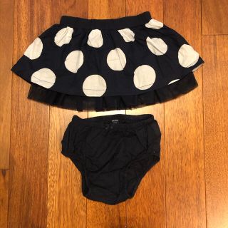 ベビーギャップ(babyGAP)の【美品】GAP チュール付き水玉スカート 80cm(スカート)