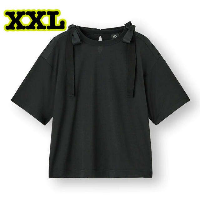 GU(ジーユー)のなお様専用。GU アンダーカバーundercoverリボンデザインＴ5分袖XXL レディースのトップス(Tシャツ(半袖/袖なし))の商品写真