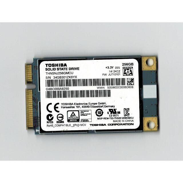 mSATA   SSD  256GB  　動作確認済です スマホ/家電/カメラのPC/タブレット(PCパーツ)の商品写真