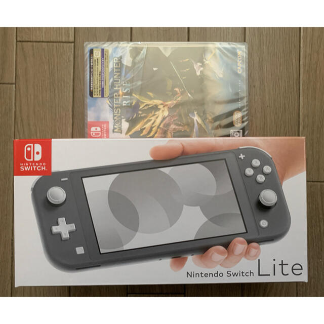 Switch Lite グレー　モンハンライズセット　アクリルチャーム付き　新品