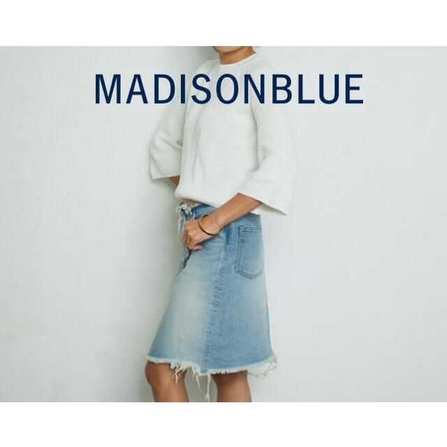 MADISONBLUE(マディソンブルー)の【MADISONBLUE 】ヴンテージカットオフデニムスカート/02 レディースのスカート(ひざ丈スカート)の商品写真