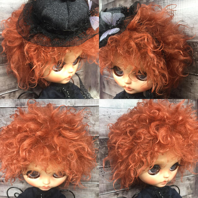 blythe _w-253レッドブラウン✨カルガンラムフルスキンウィッグ