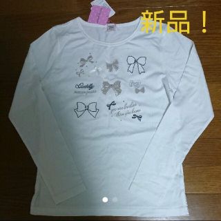 メゾピアノ(mezzo piano)の新品！メゾピアノ ジュニア 長袖カットソー ロンT 長袖T神秘化 ポンポネット(Tシャツ/カットソー)