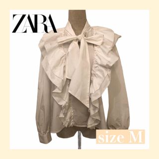 ザラ(ZARA)の【ZARA】大振りフリルブラウス macomaco様専用★(シャツ/ブラウス(長袖/七分))