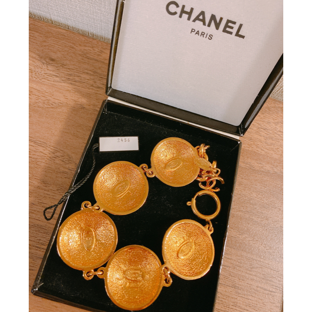 美品　CHANEL ココマーク マトラッセモチーフ ブレスレット ヴィンテージ