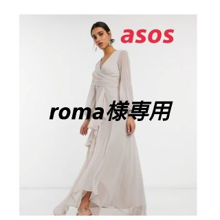 エイソス(asos)のasosラップウエストマキシドレス(ロングワンピース/マキシワンピース)