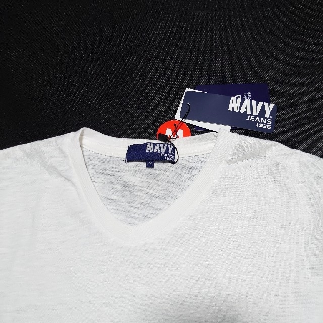 Mac-House(マックハウス)の【NAVY】VネックロングTシャツ Mサイズ メンズのトップス(Tシャツ/カットソー(七分/長袖))の商品写真