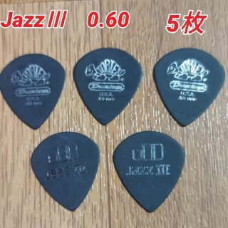 ダンロップ(DUNLOP)のJim Dunlop Tortex Jazz Ⅲ 0.60mm 5枚(エレキギター)