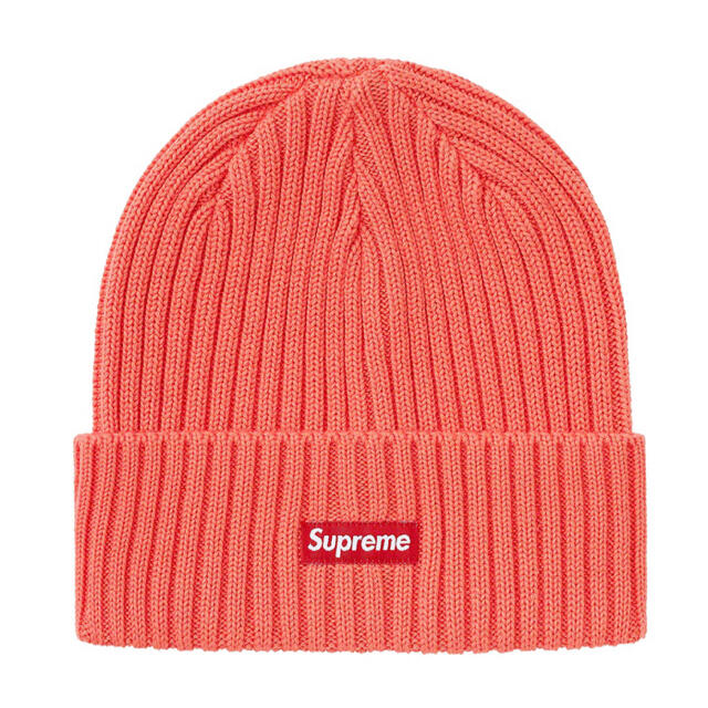 supreme Overdyed Beanie coral 21ss